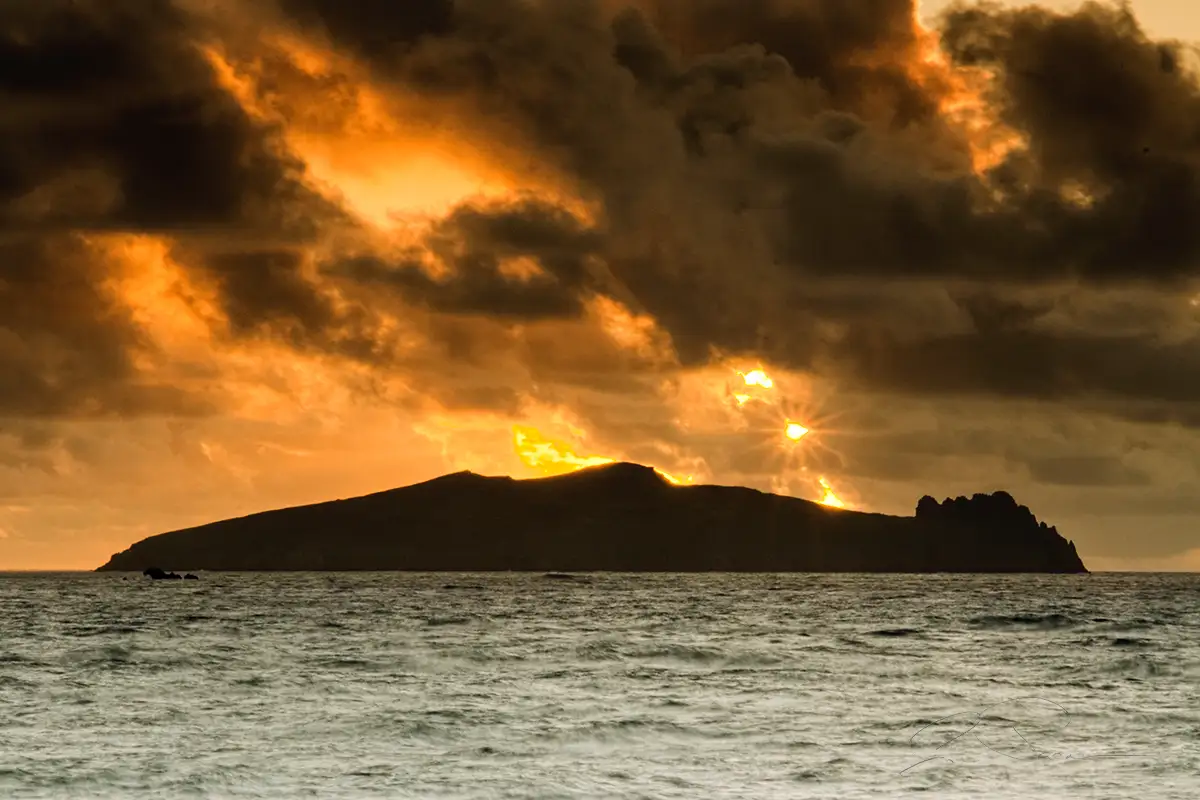 Inishtooskert or the Sleeping Giant Blasket Islands Dingle Kerry Ireland Inishtooskert or the Sleeping Giant at Sunset, Dingle Kerry Ireland