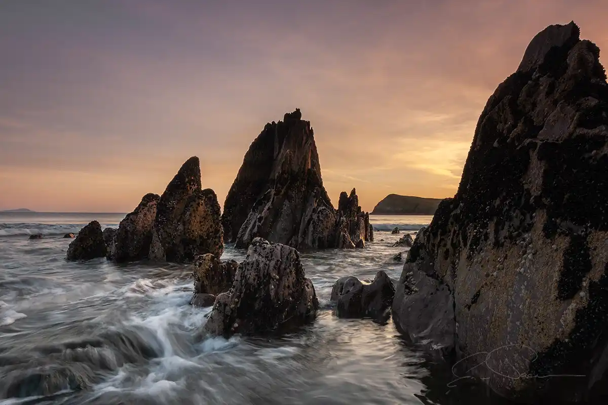 Sunset-over-the-Rocks-at-Kinard-Strand-Dingle-Co-Kerry-Ireland Kinard-Strand-Dingle-Peninsula-Kerry-Ireland